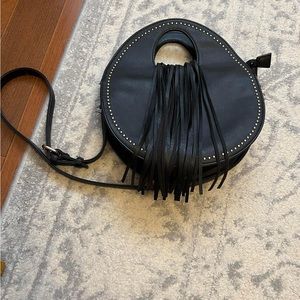 Circle Fringe Crossbody Purse